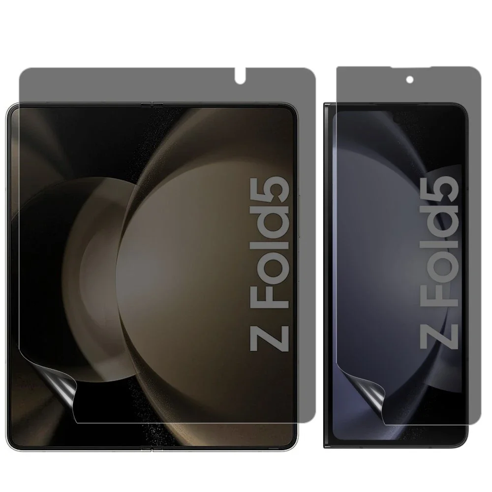 Samsung Galaxy Z Fold 5 Anti-Spy skjermbeskytter for innerskjerm og ytterskjerm
