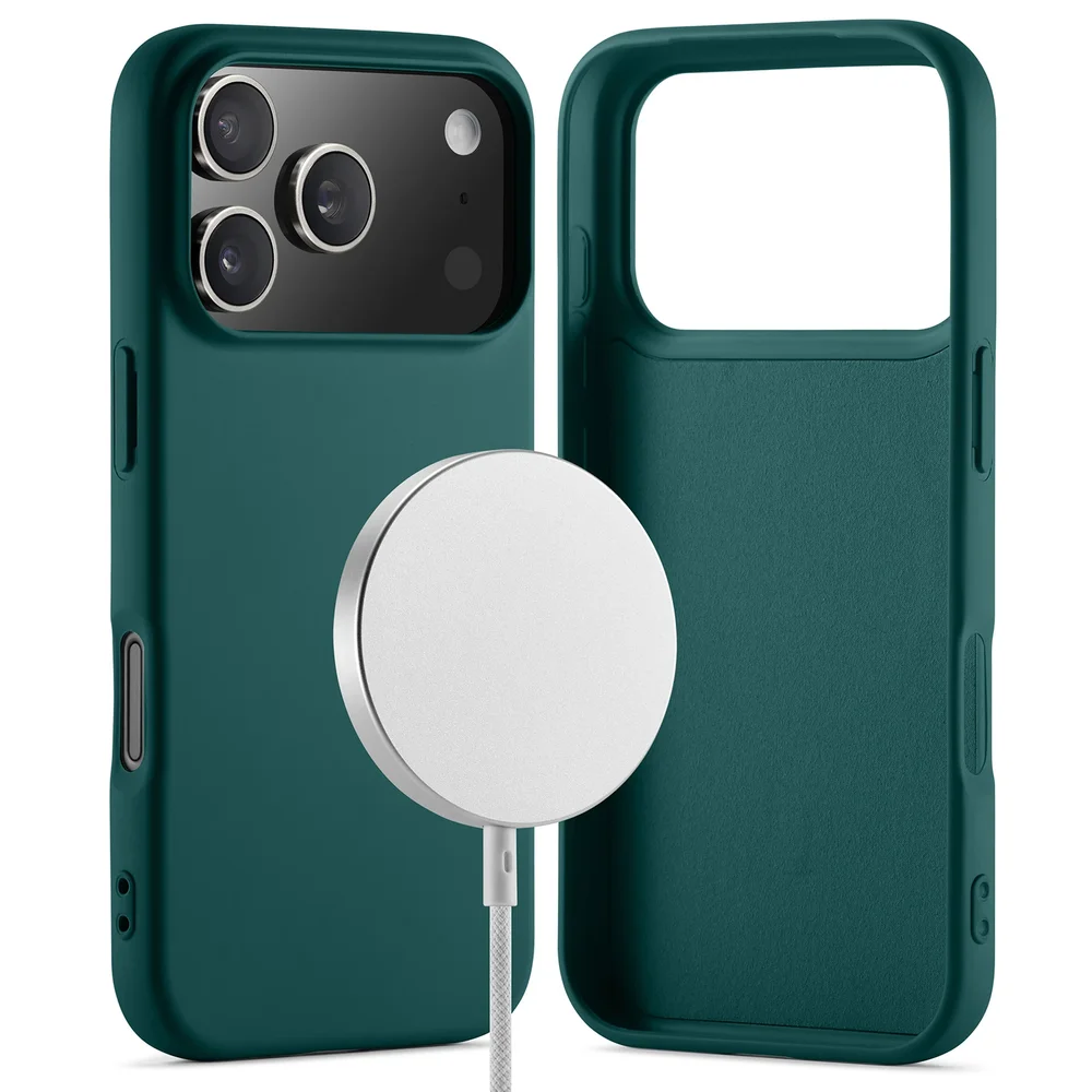 Mobique iPhone 18 Pro MagSafe Deksel, Mørk grønn