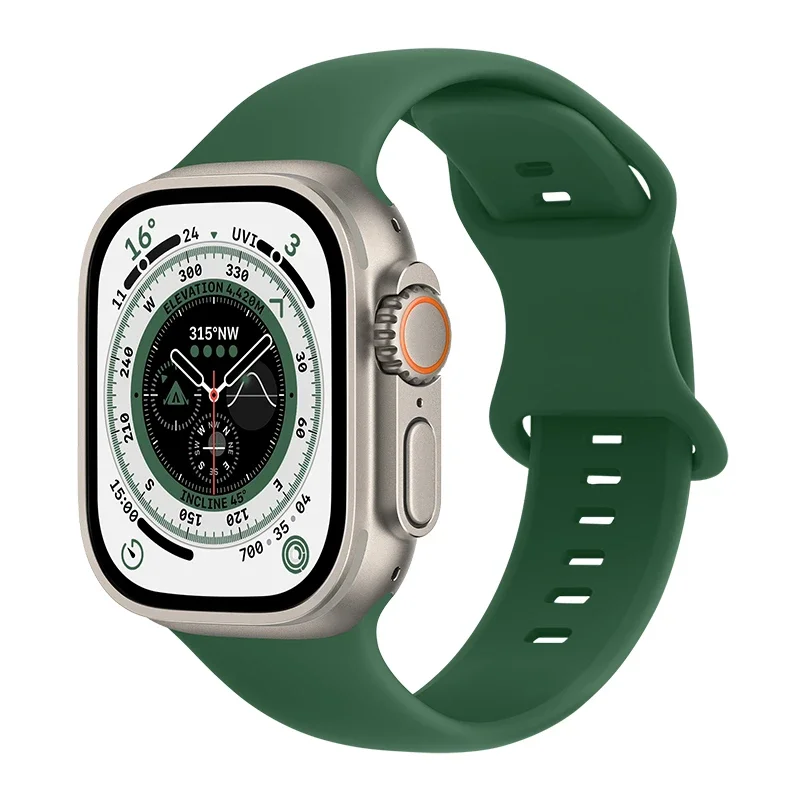 Apple Watch Series 8 45mm Reim i silikon, Grønn