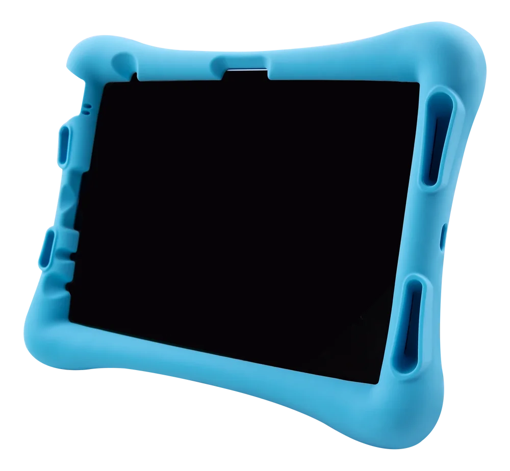 Deltaco Apple iPad Pro 11 6th Gen (2025) Mykt silikondeksel for barn med stativfunksjon, Blå