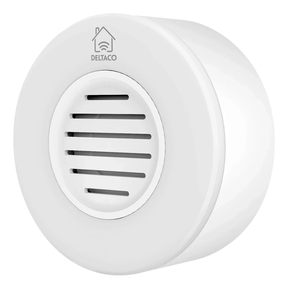 Deltaco Smart Home WiFi-sirene, Hvit