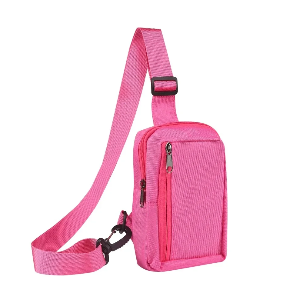 Liten skulderveske i nylon, Rosa Liten skulderveske i nylon, Rosa
