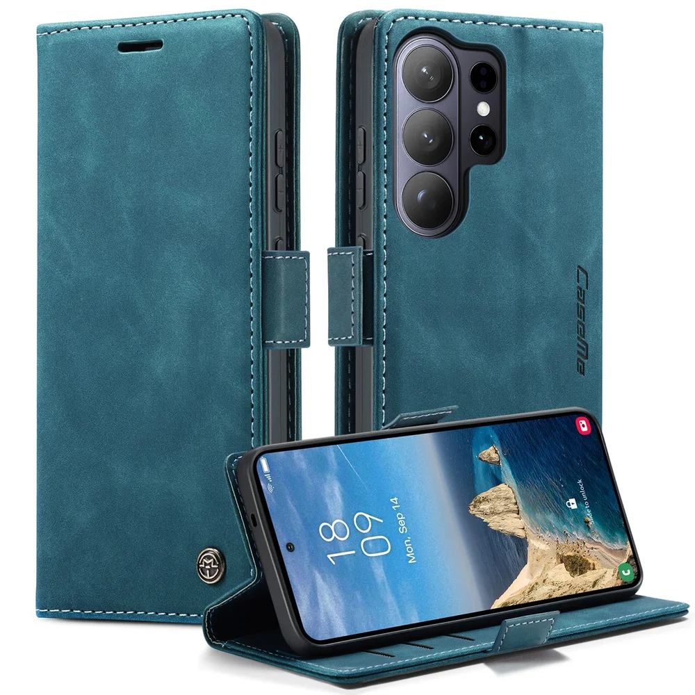 CaseMe Samsung Galaxy S26 Ultra Slankt lommeboketui, Blå