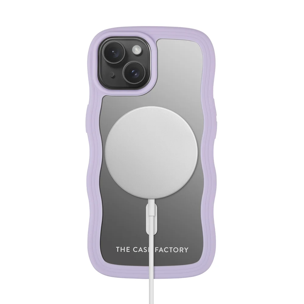 The Case Factory iPhone 15 The Wave Magnetic Case, Lilla