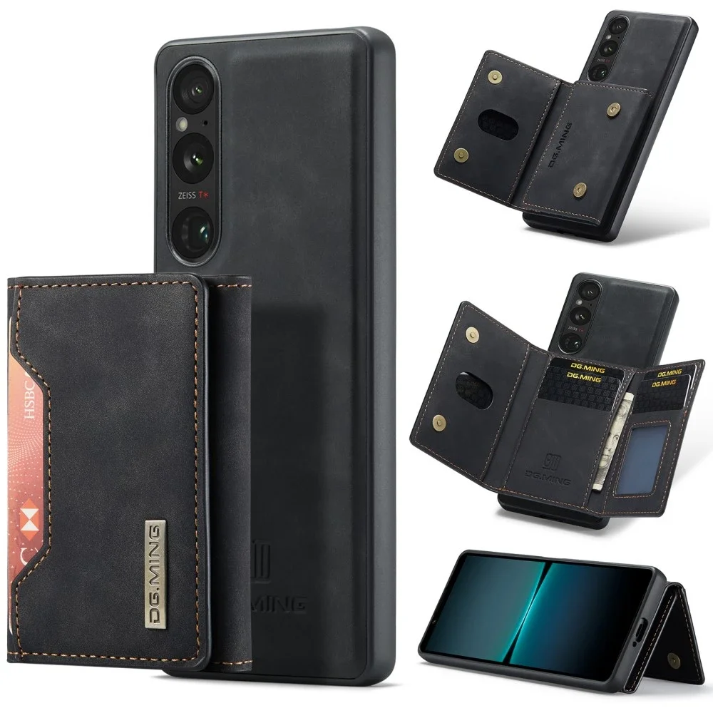DG.MING Sony Xperia 1 VI Deksel med avtakbar lommebok, Svart DG.MING Sony Xperia 1 VI Deksel med avtakbar lommebok, Svart