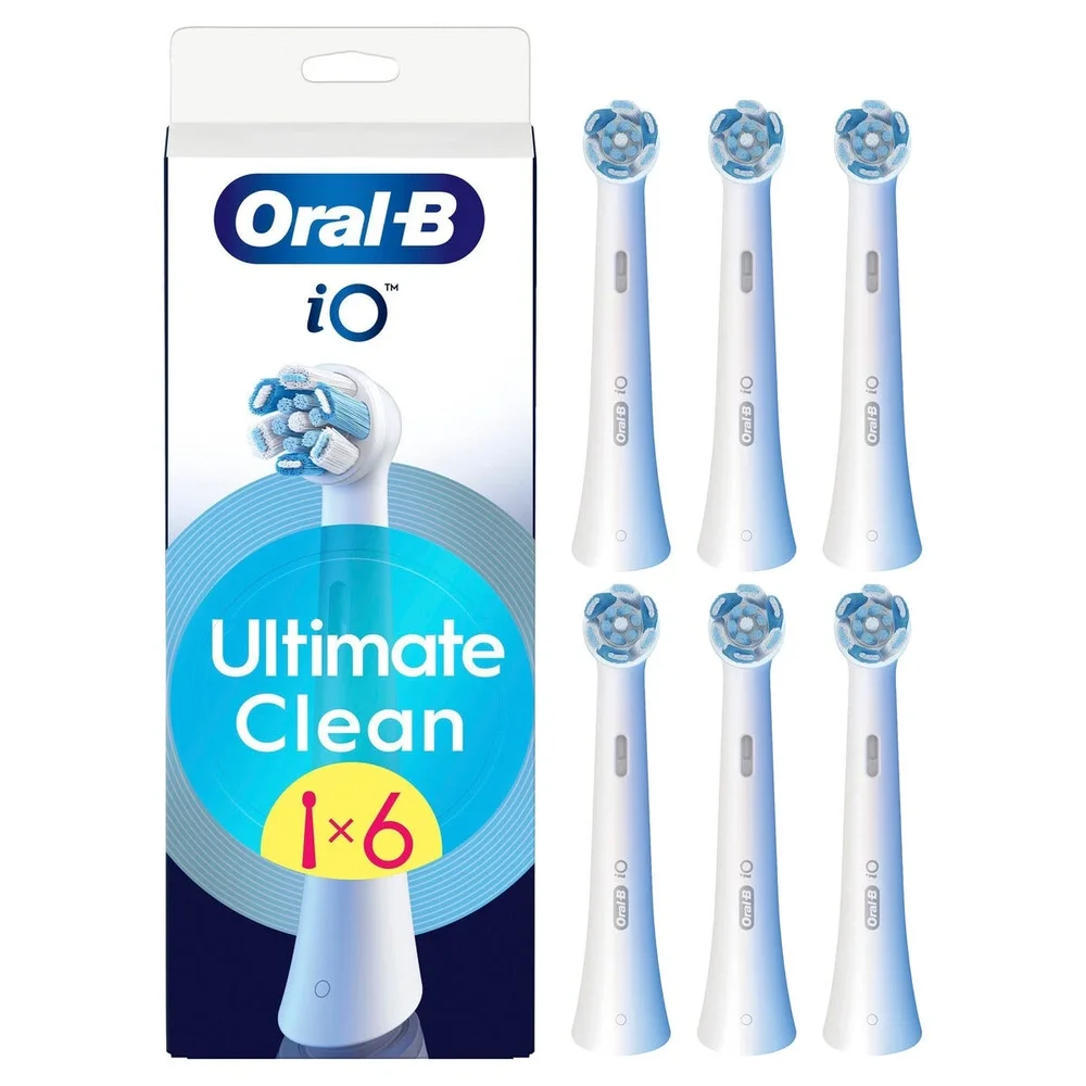 Oral-B iO Series 4 Ultimate Clean børstehoder 6-pakning, Hvit