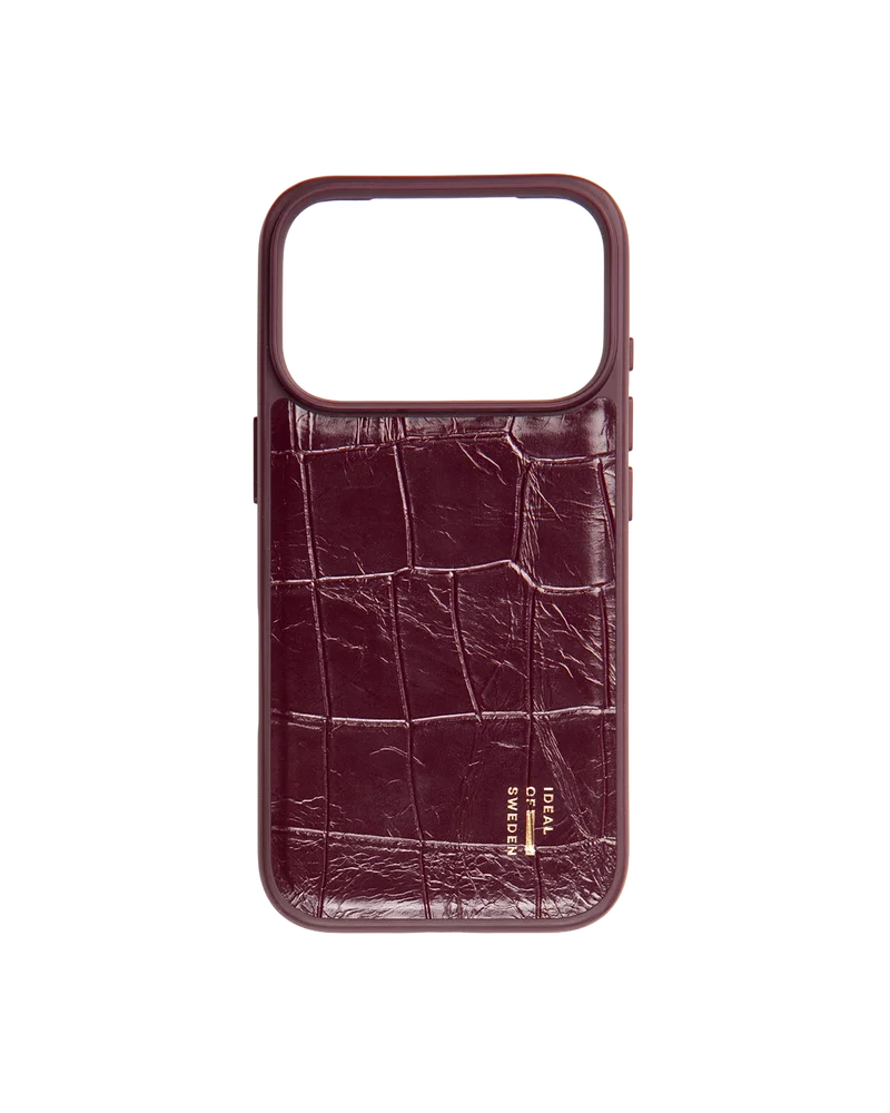 iDeal Of Sweden iPhone 17 Pro MagSafe deksel i vegansk skinn, Fine Wine Croco