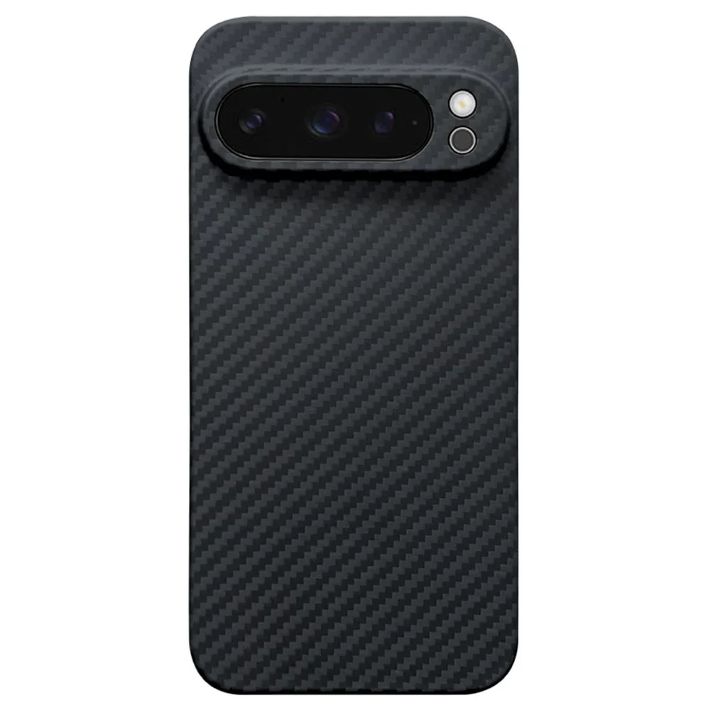 Google Pixel 9 Pro Slankt deksel i aramidfiber, Svart Google Pixel 9 Pro Slankt deksel i aramidfiber, Svart