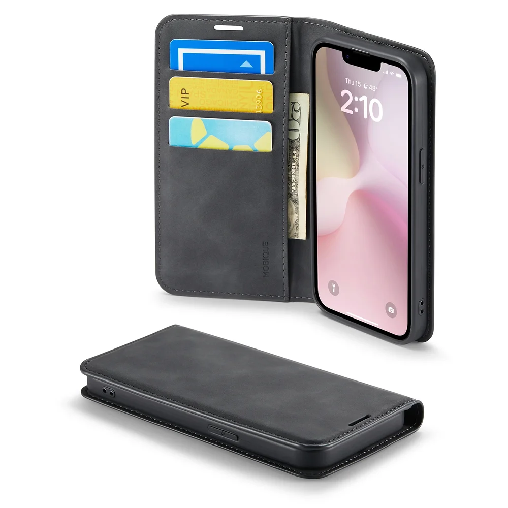Mobique iPhone 17e Slankt etui med kortlomme, Svart