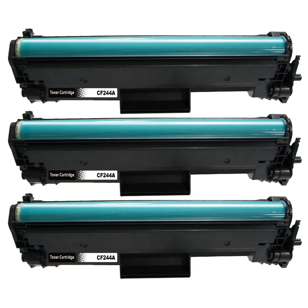 3-pack Toner HP LaserJet Pro M17 - erstatter HP 44A / CF244A, Svart, 1000 sider
