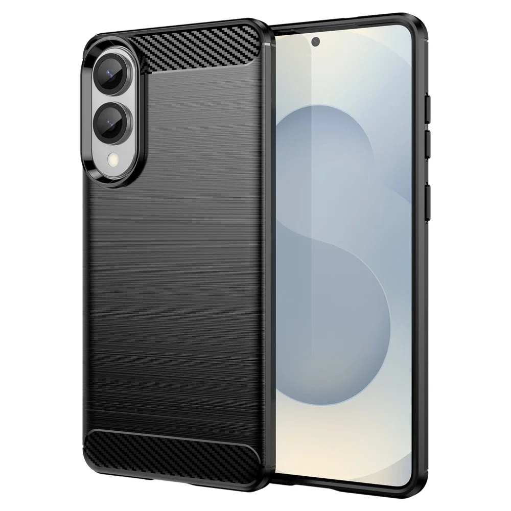 tectTech Samsung Galaxy S25 Edge TPU-deksel Brushed, Svart