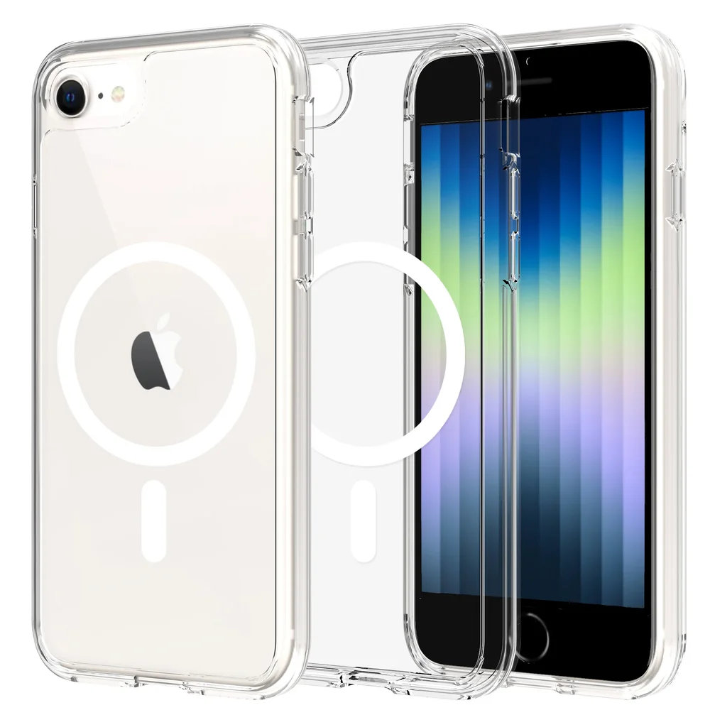 Mobique iPhone SE 2022 MagSafe Hybrid-deksel, Gjennomsiktig Mobique iPhone SE 2022 MagSafe Hybrid-deksel, Gjennomsiktig