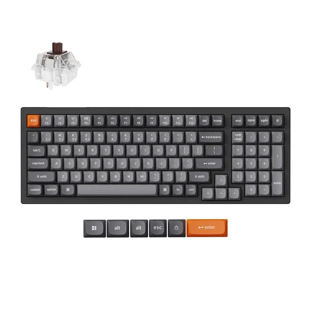 Keychron K4 MAX Tri-Mode Hot Swap QMK/VIA Trådløst gamingtastatur, Super Brown