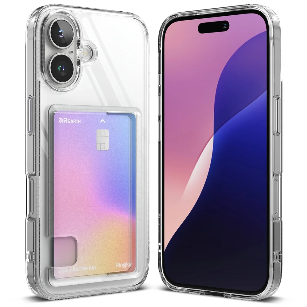 Ringke iPhone 16 Plus Fusion Deksel med kortlomme, Gjennomsiktig
