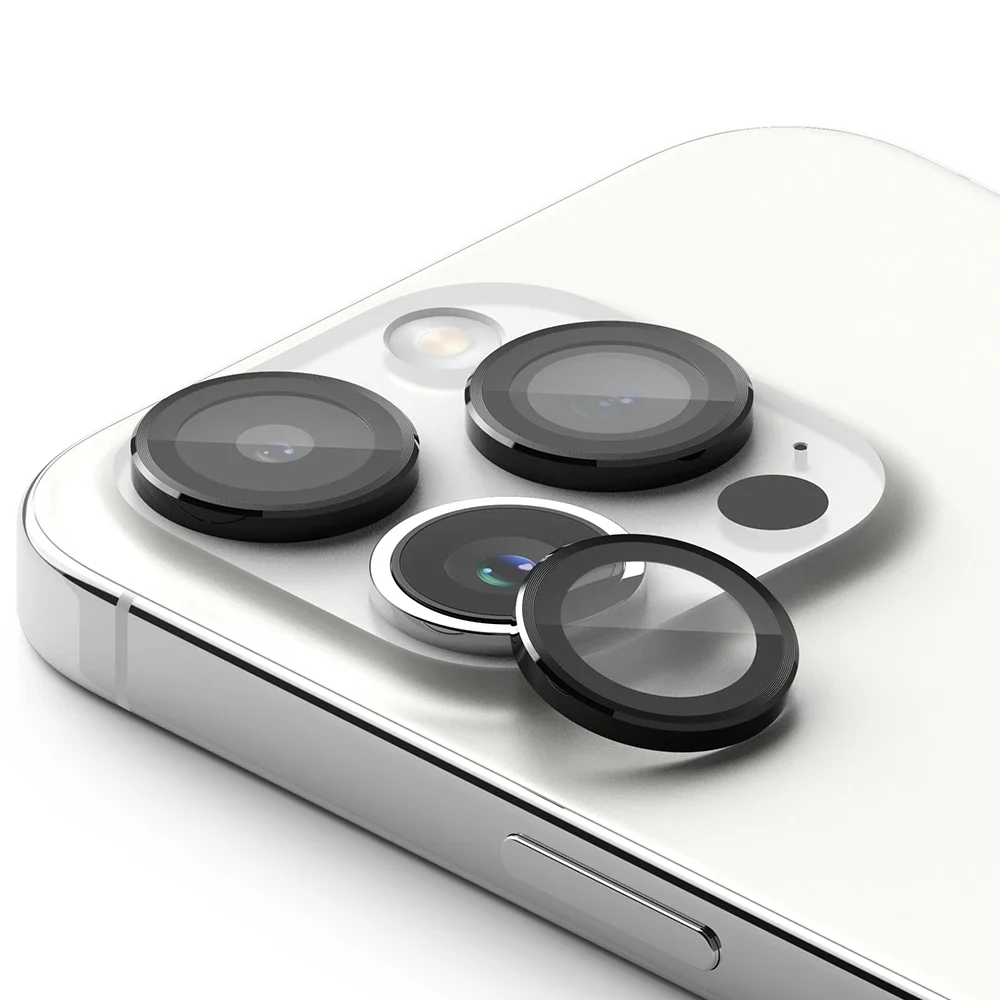 Ringke iPhone 15 Pro Linsebeskyttelse med aluminiumsramme, Svart