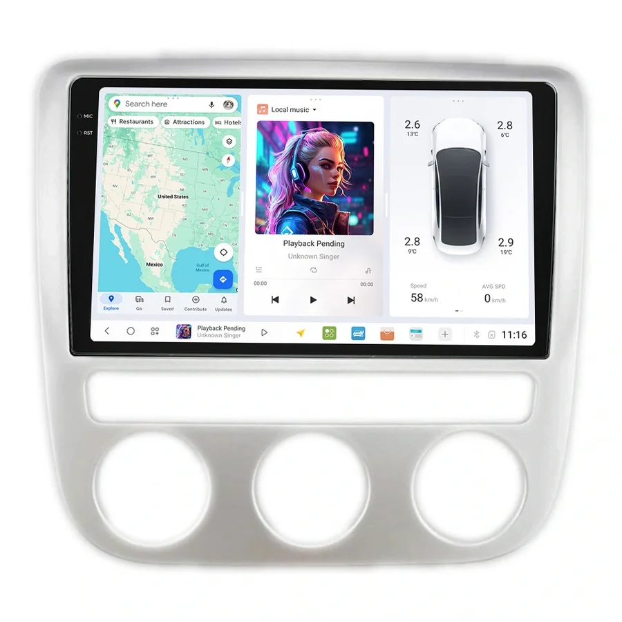 DUDU multimediaspiller med 9,5" skjerm v:7173661