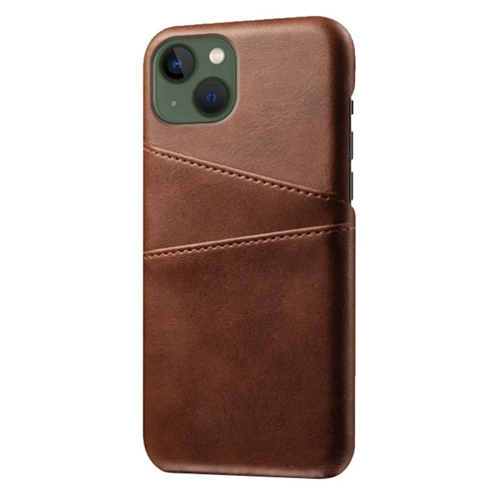 tectTech iPhone 14 Stilig deksel med 2 kortlommer, Brun tectTech iPhone 14 Stilig deksel med 2 kortlommer, Brun