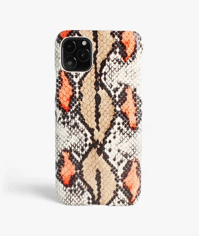 The Case Factory iPhone 11 Pro Max Deksel Snake Plum/Peach