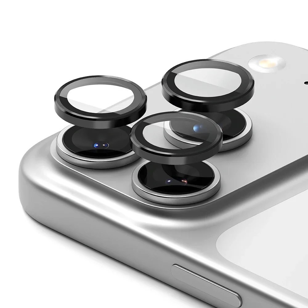 Ringke iPhone 17 Pro Max 2-pack Linsskydd med aluminiumsramme, Svart