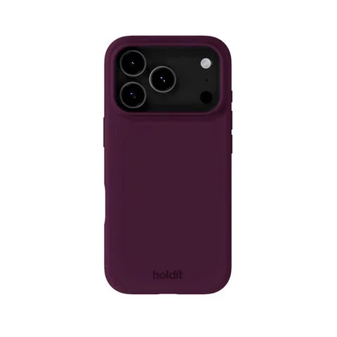 Holdit iPhone 18 Pro Silicone Case, Deep Plum