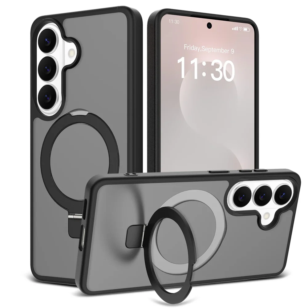 Samsung Galaxy A57 Magnetic hybriddeksel med stativfunksjon, Svart
