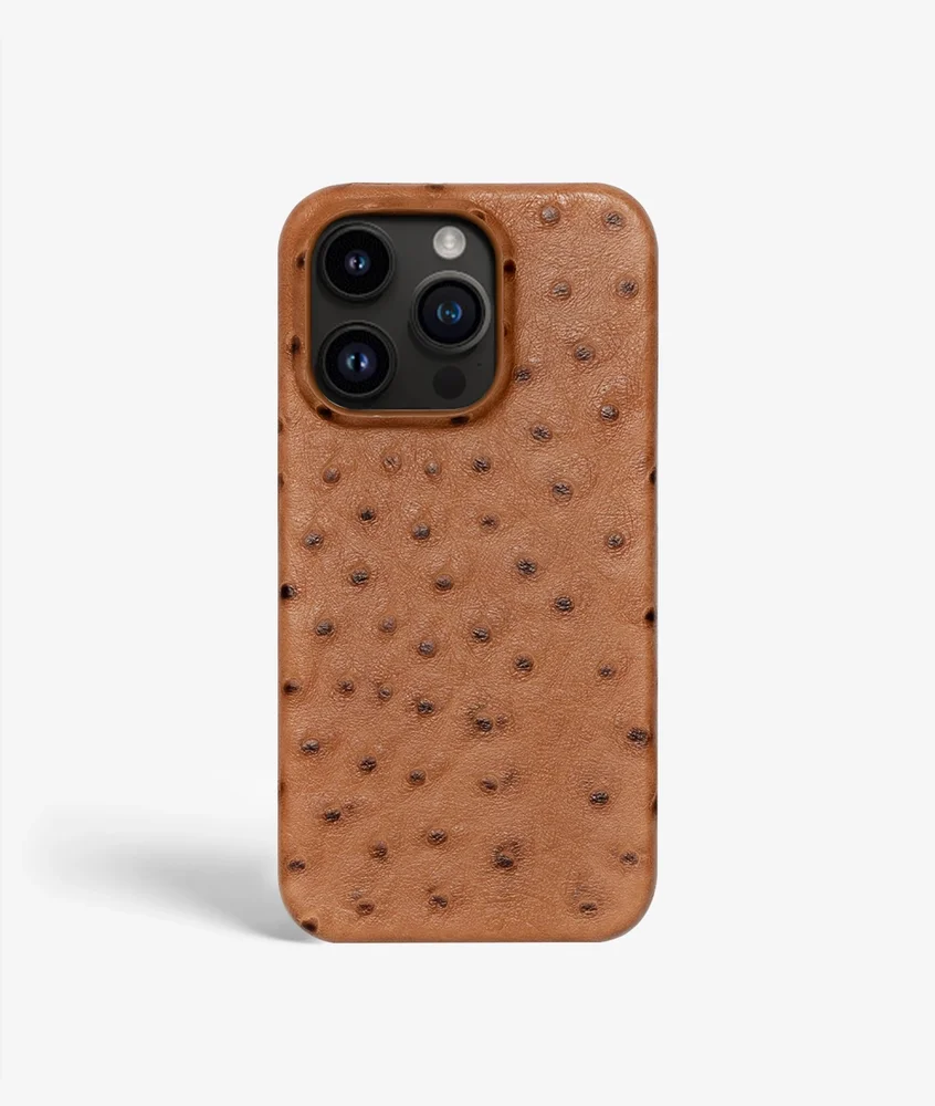 The Case Factory iPhone 13 Pro Deksel Ostrich Brun