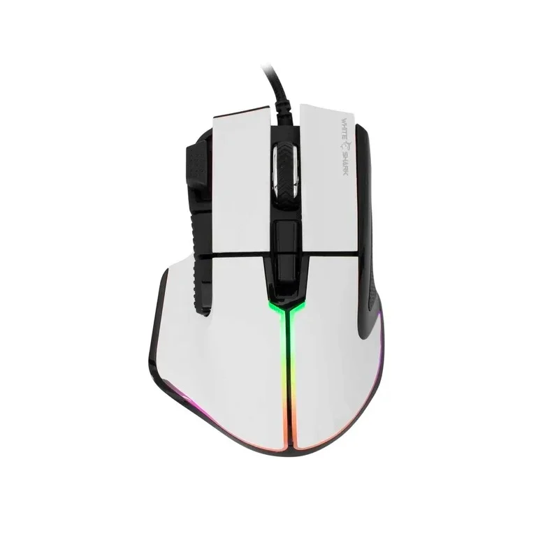 White Shark Gamingmus Marrok 9D 12.000dpi, Hvit