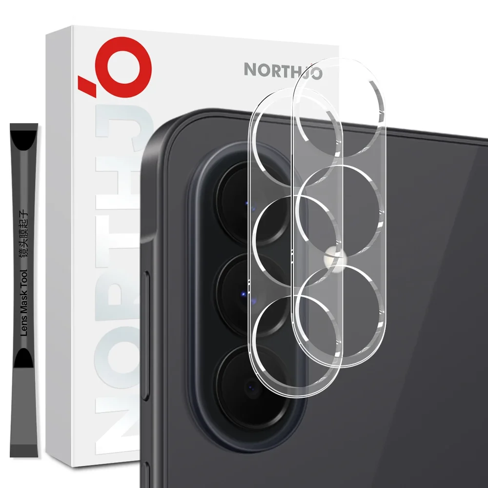 NORTHJO Samsung Galaxy S26 FE 2-pakning kameralinsebeskytter i herdet glass