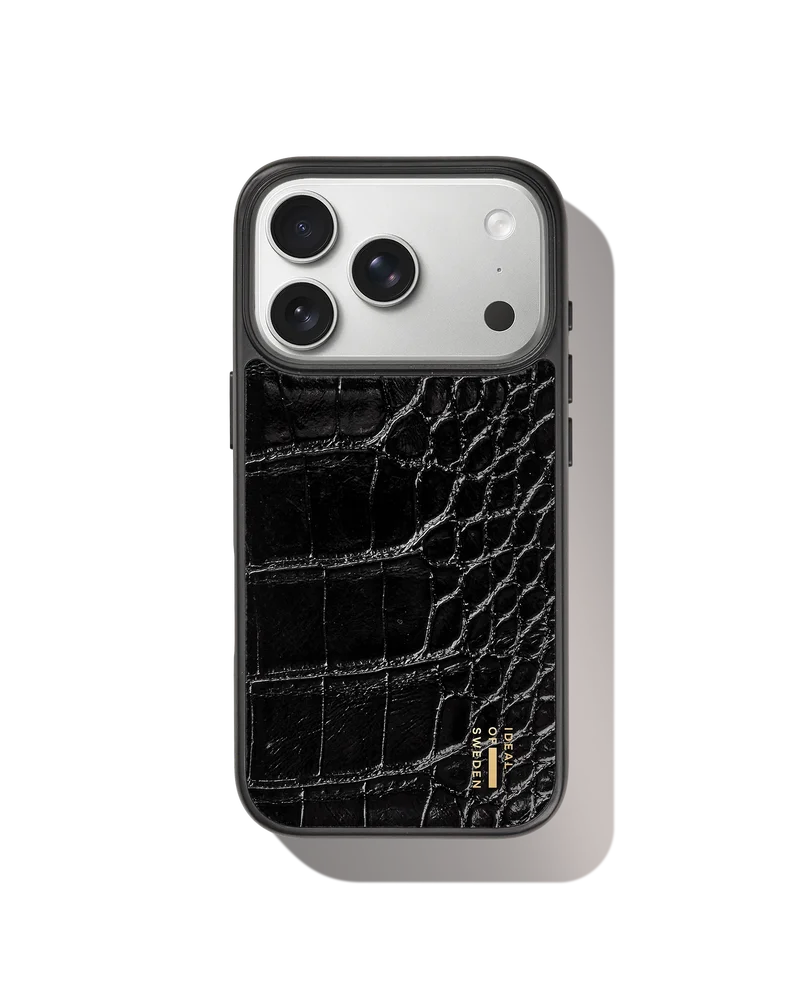 iDeal Of Sweden iPhone 17 Pro Max MagSafe deksel i vegansk skinn, Black Croco