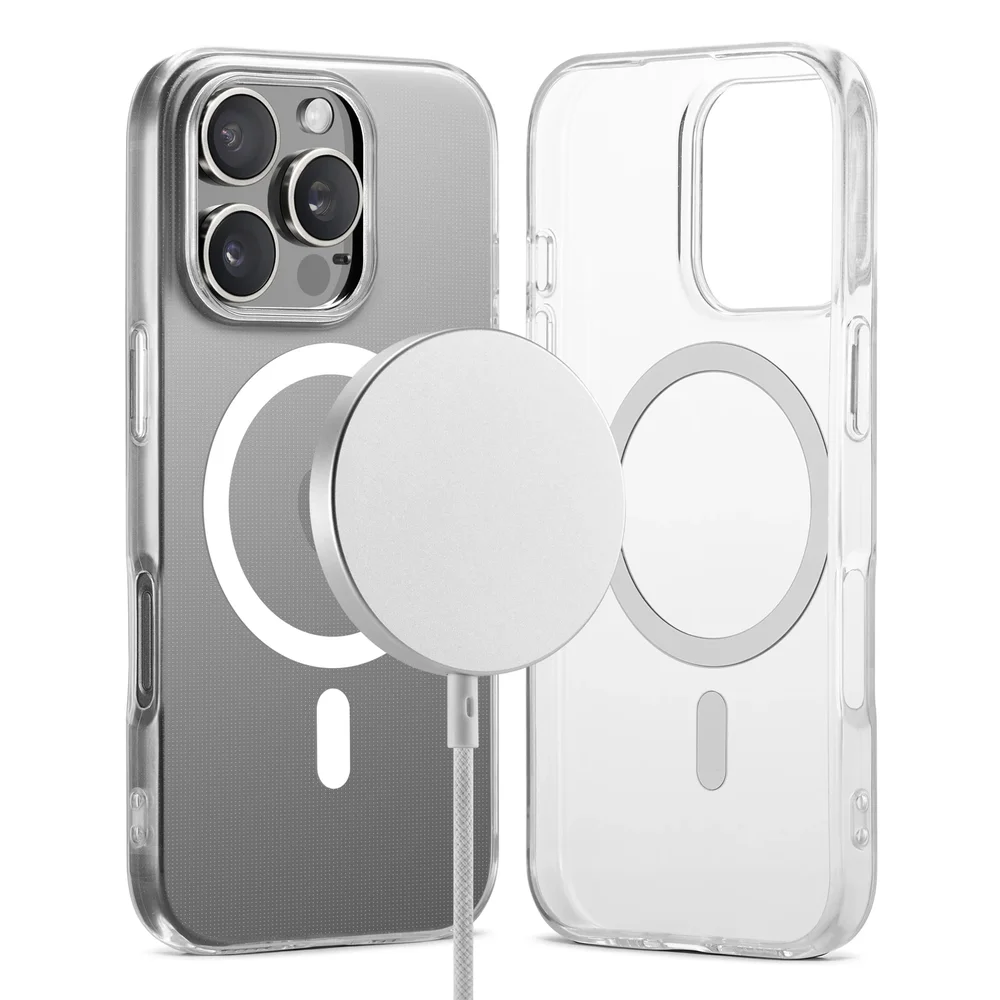 Mobique iPhone 16 Pro MagSafe-deksel i TPU, Gjennomsiktig