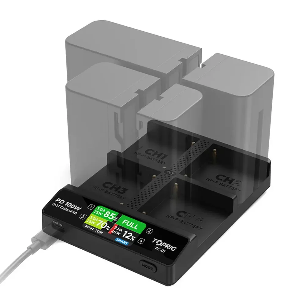 Accsoon Hurtiglader TopRig 100W 4-Bay v:4023569 Accsoon Hurtiglader TopRig 100W 4-Bay v:4023569