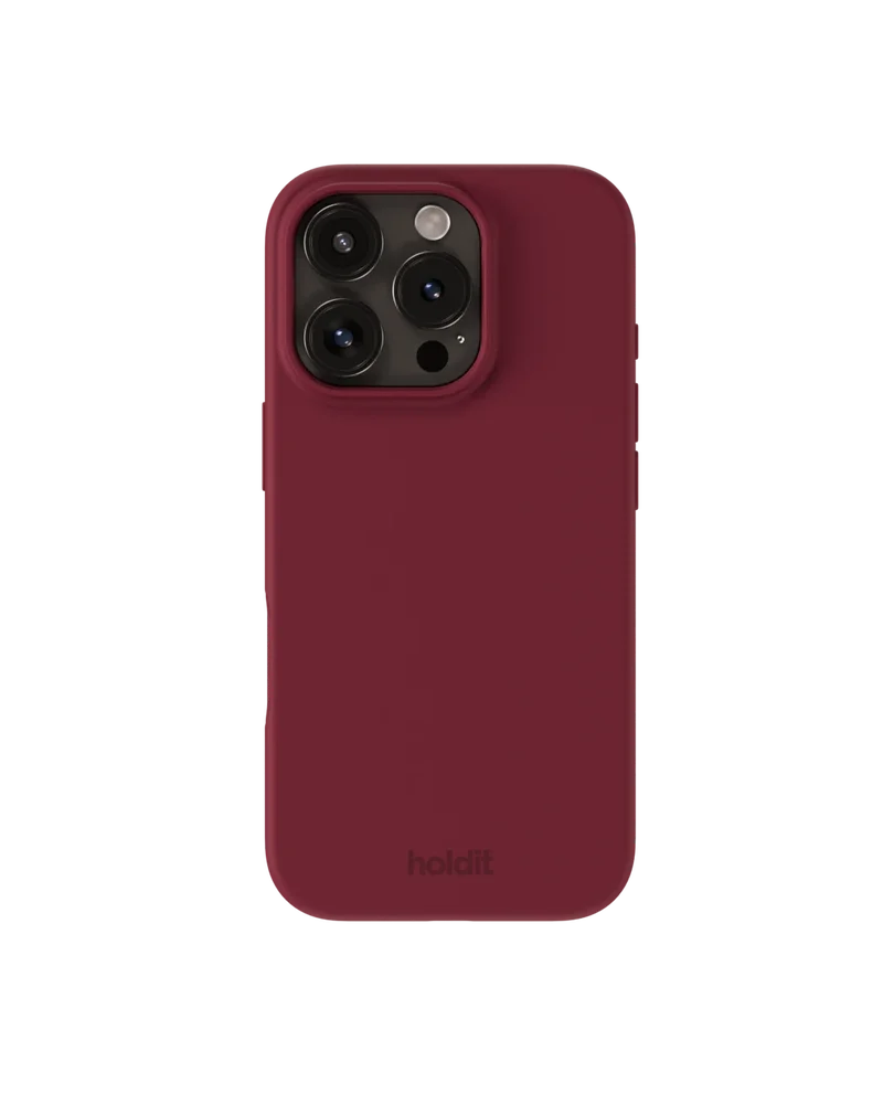 Holdit iPhone 16 Pro Silicone Case, Red Velvet