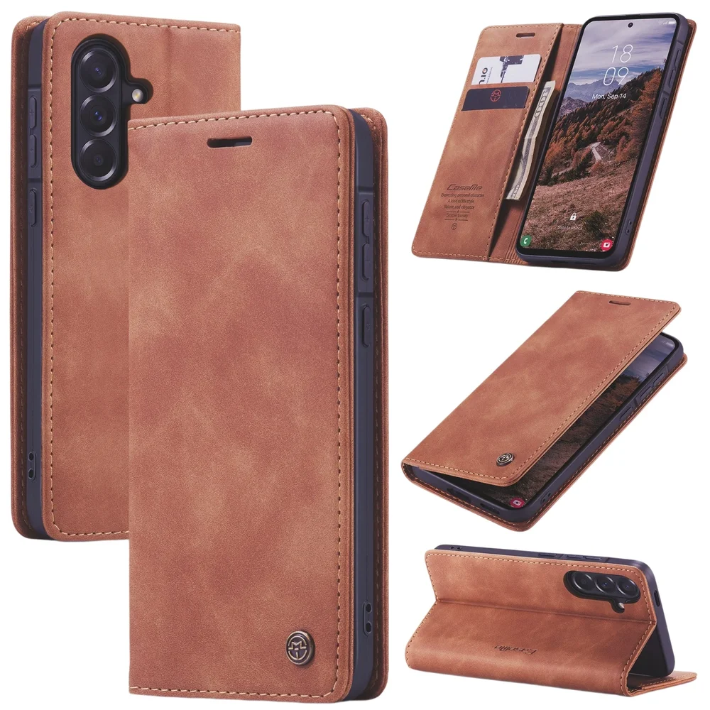 CaseMe Samsung Galaxy A57 Slankt lommeboketui, Brun CaseMe Samsung Galaxy A57 Slankt lommeboketui, Brun