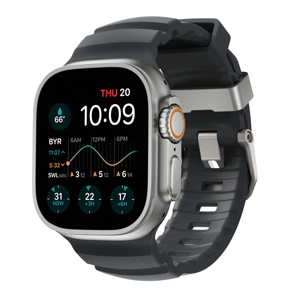 Nomad Apple Watch Ultra 49mm 4th Gen Reim Rocky Point (Natural Hardware) Storm