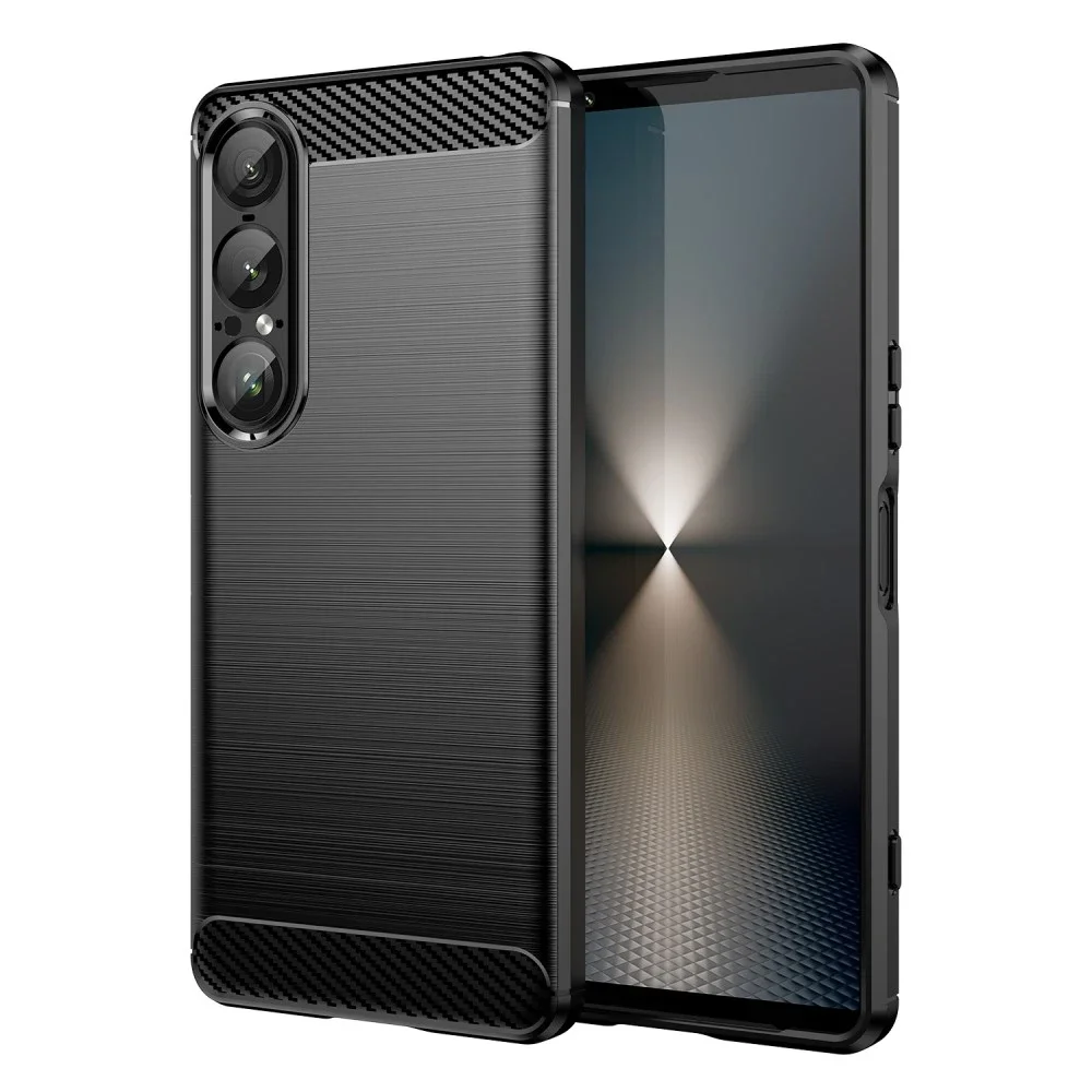 tectTech Sony Xperia 1 VII TPU-deksel Brushed, Svart tectTech Sony Xperia 1 VII TPU-deksel Brushed, Svart