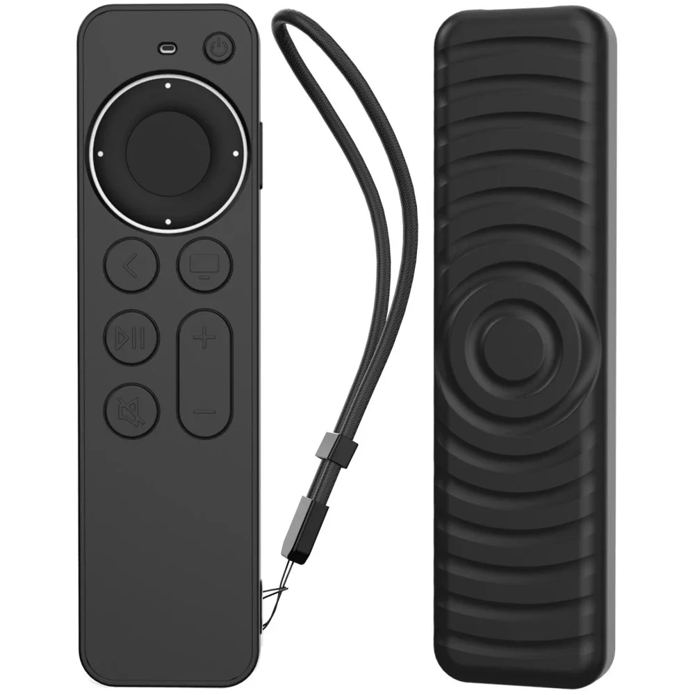 Ahastyle Apple TV Gen 2 Fjernkontroll Heltdekkende silikonskal, Svart Ahastyle Apple TV Gen 2 Fjernkontroll Heltdekkende silikonskal, Svart