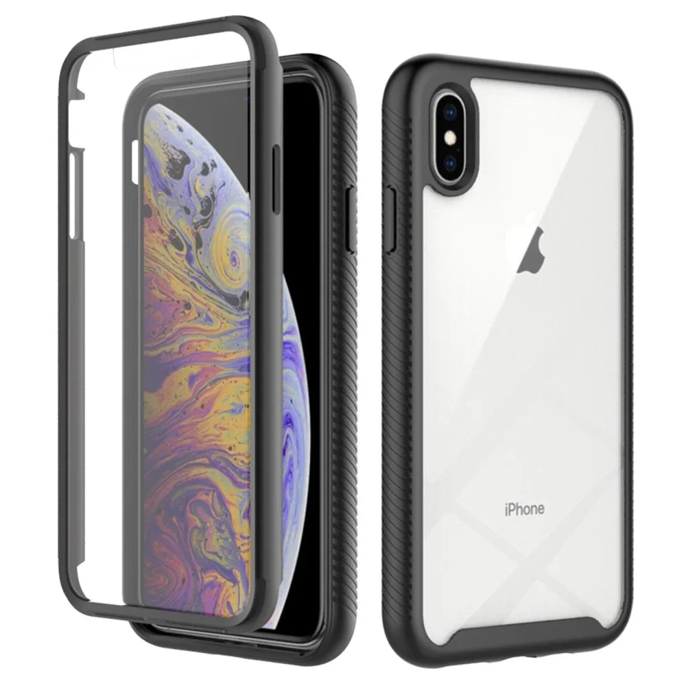 iPhone Xs Max Deksel Full Protection, Svart iPhone Xs Max Deksel Full Protection, Svart