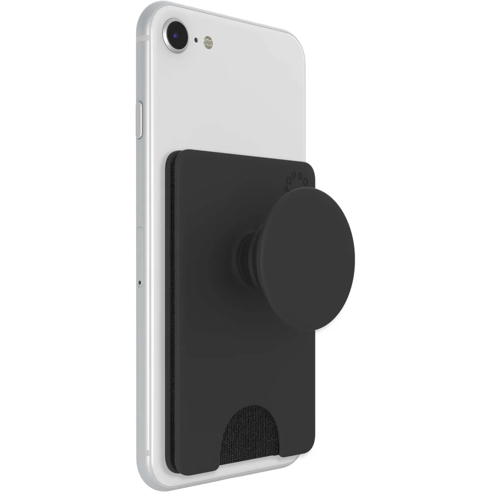 PopSockets PopWallet+ Mobil-lommebok med avtakbar topp, Svart