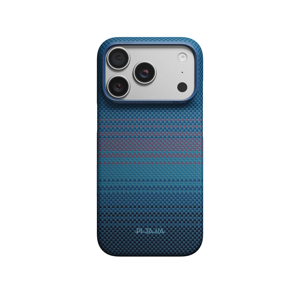 Pitaka iPhone 18 Pro MagSafe Edge-deksel i aramidfiber, Moonrise