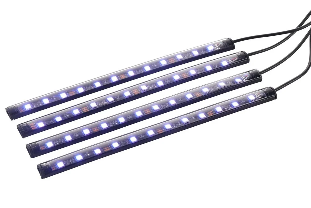 Clas Ohlson Interiørbelysning til bil, RGB LED-list (4-pack)