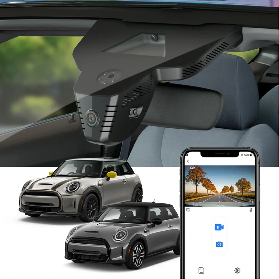 FITCAMX Integrert 4K Dashcam (foran+bak) v:1923624