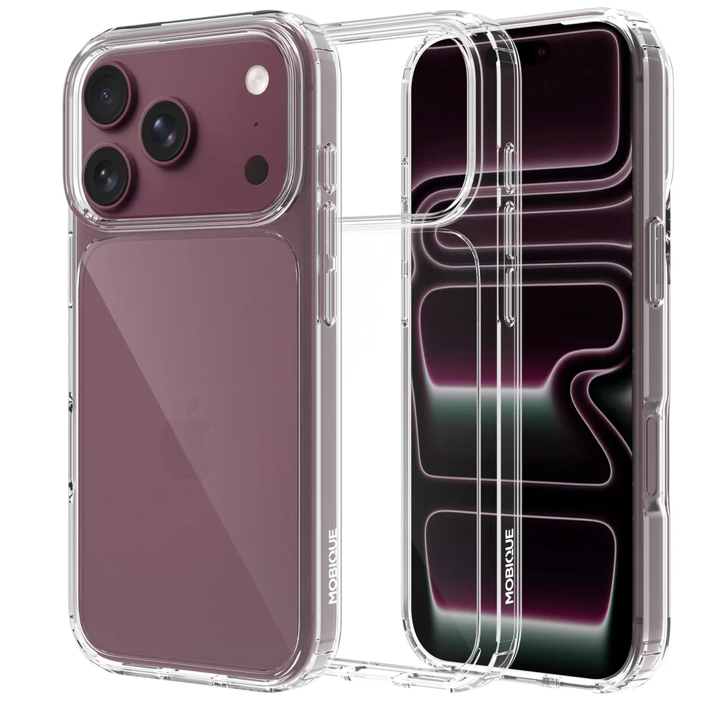 Mobique iPhone 18 Pro Max Crystal Hybrid-deksel, Gjennomsiktig