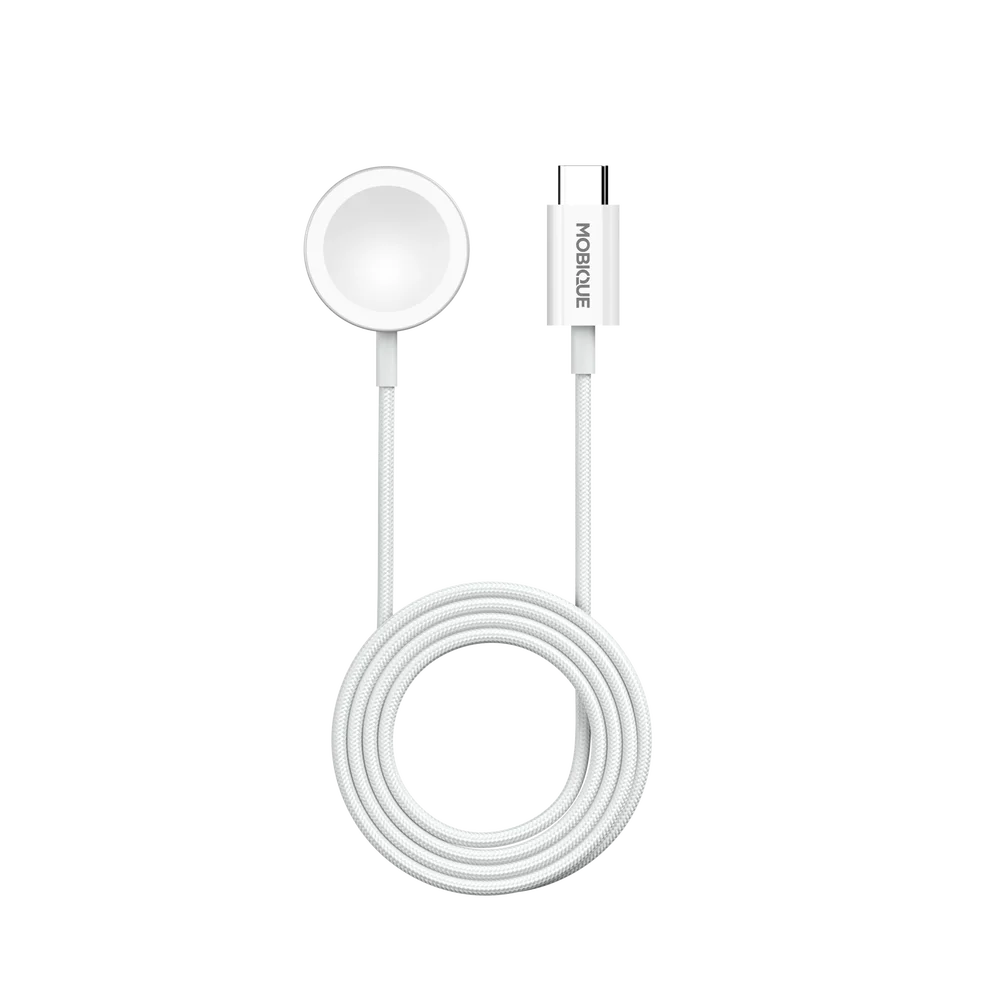 Mobique Apple Watch Ultra 49mm 4th Gen Lader Magnetisk 1m USB-C, Hvit