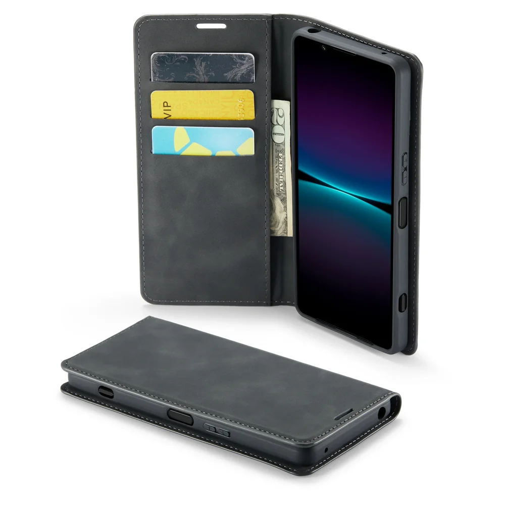 Mobique Sony Xperia 1 VI Slankt etui med kortlomme, Svart Mobique Sony Xperia 1 VI Slankt etui med kortlomme, Svart
