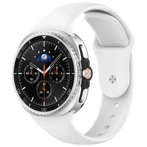 Samsung Galaxy Watch 8 44mm Reim i silikon, Hvit
