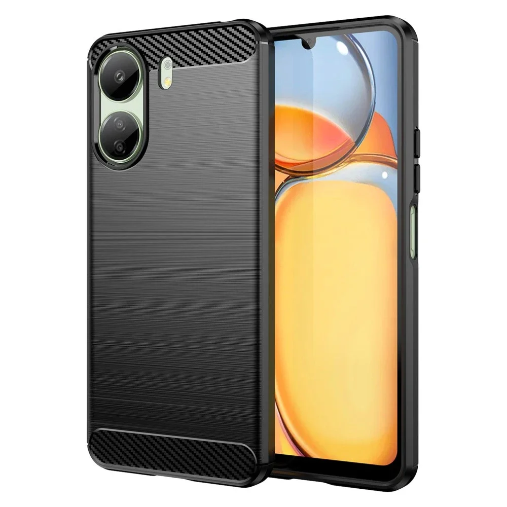 tectTech Xiaomi Redmi 13C TPU-deksel Brushed, Svart tectTech Xiaomi Redmi 13C TPU-deksel Brushed, Svart