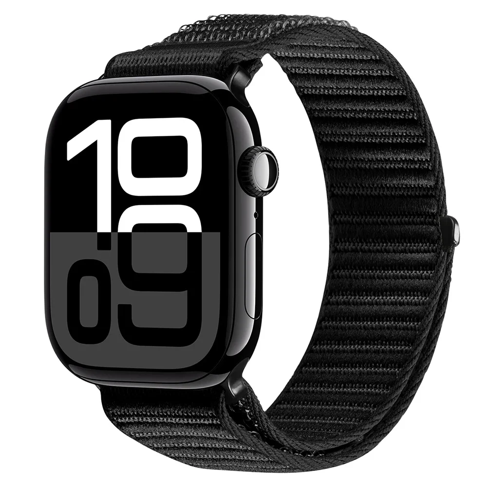 Dux Ducis Apple Watch Series 12 42mm Nylonreim, Svart