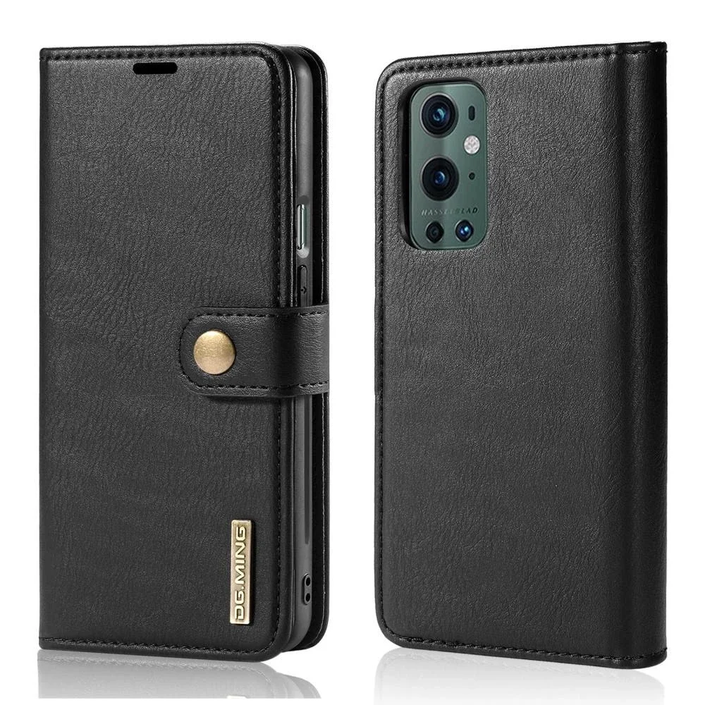 DG.MING OnePlus 9 Pro Lommeboketui med avtakbart deksel, Black DG.MING OnePlus 9 Pro Lommeboketui med avtakbart deksel, Black