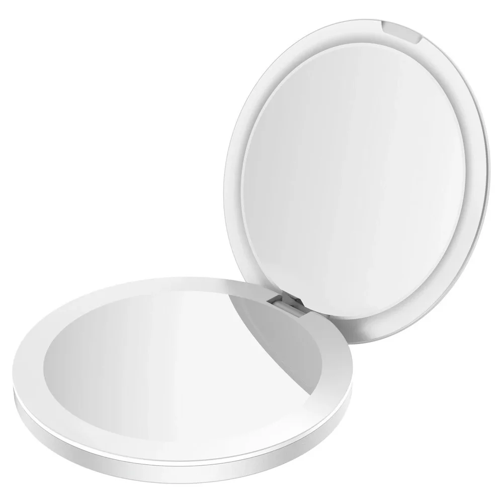 Clas Ohlson Liten lommespeil med LED-belysning, Hvit Clas Ohlson Liten lommespeil med LED-belysning, Hvit