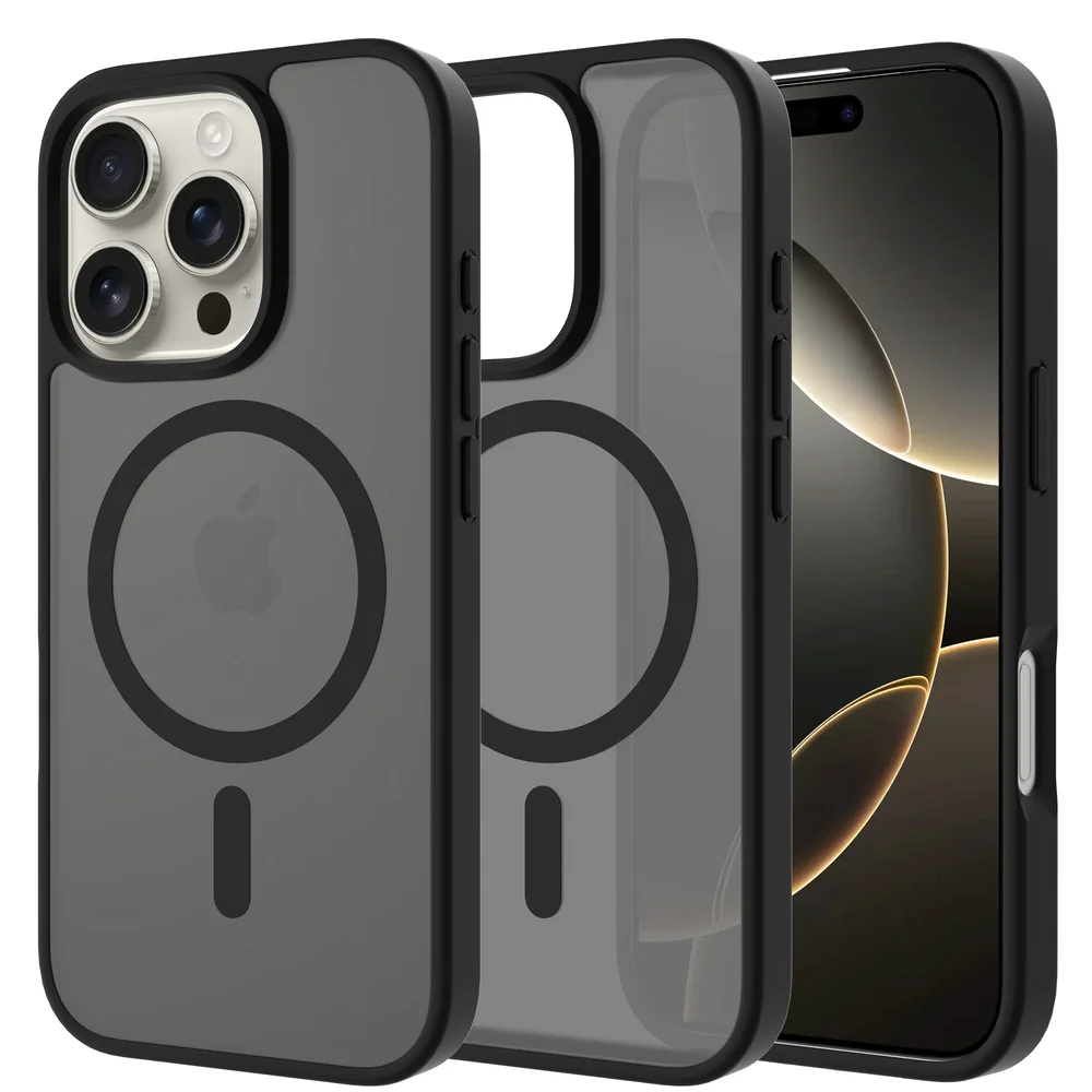 Mobique iPhone 14 Pro Hybrid-deksel Magnetisk, Frosted Black